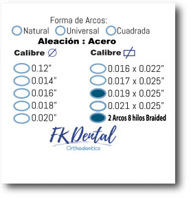 caja arcos acero braided